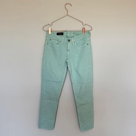 J. Crew Denim - J. Crew Womens Jeans Size 27 Mint Green Toothpick Skinny Ankle Spring Preppy